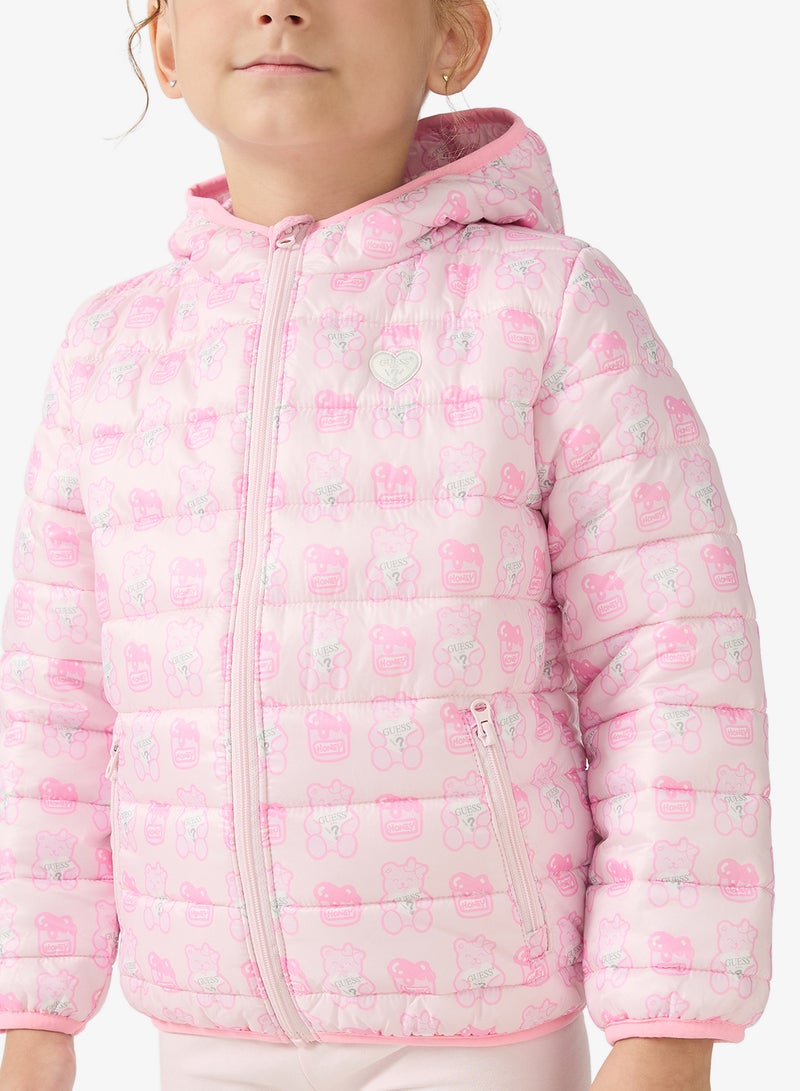 جس جاكيت مبطن بغطاء رأس للأطفال - Image 3